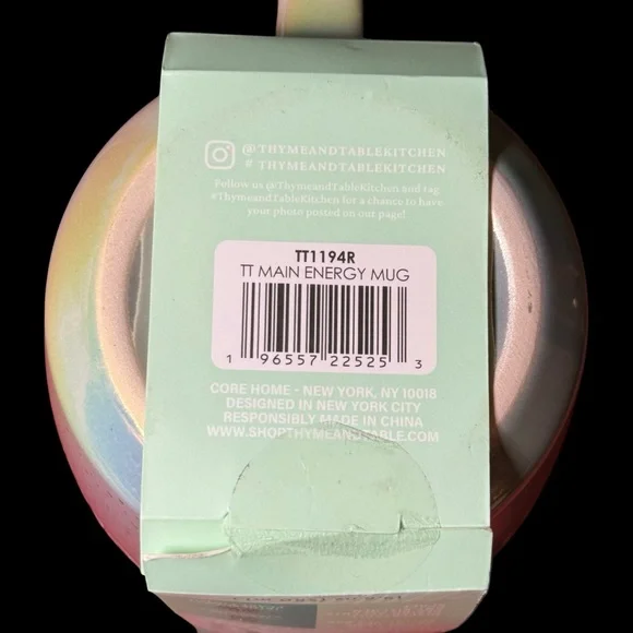 Thyme & Table “Main Character Energy” Iridescent Ceramic NWT Mug Imperfections - Picture 4 of 7